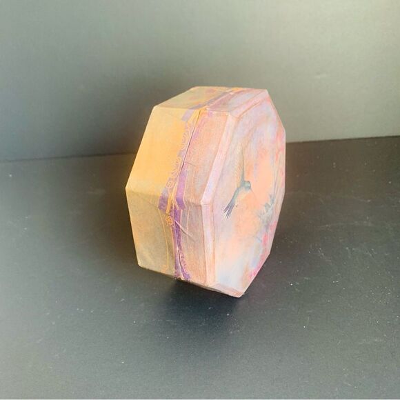 Decoupage Hummingbird Wood Box - Picture 1 of 4